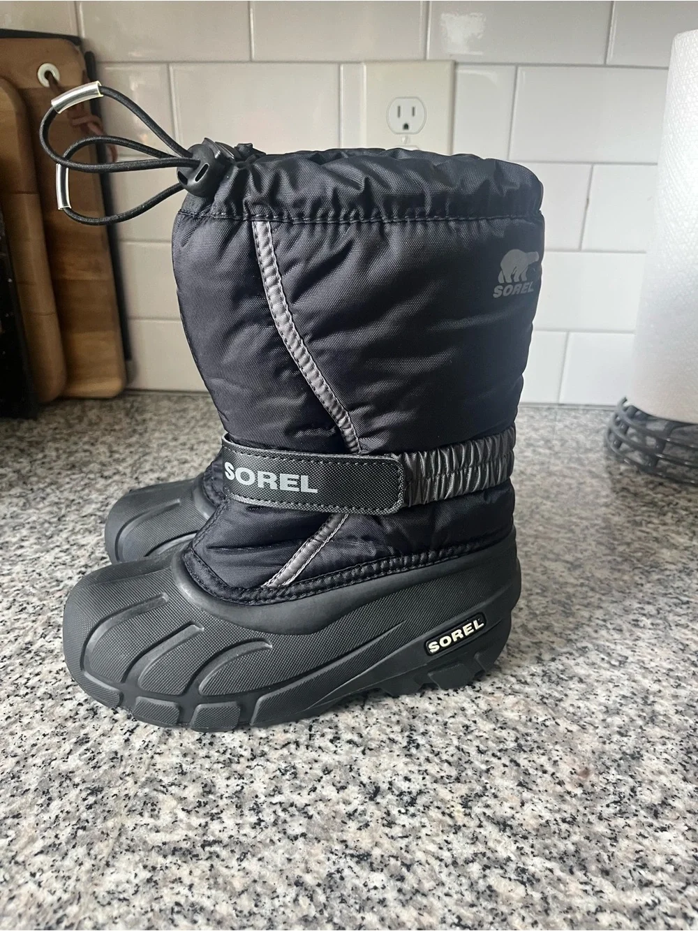 Sorel Black Kids Winter Flurry Boots